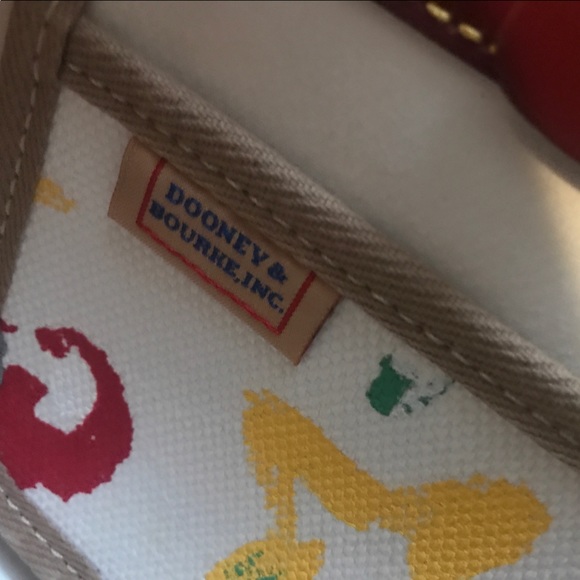 Dooney & Bourke tassel top zip purse. White main color with multicolor graffiti! - Picture 5 of 14